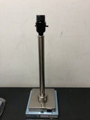 Hampton Bay 16.5" Midsize Lamp Base w/USB Port- Silver-SET OF 2- NEW