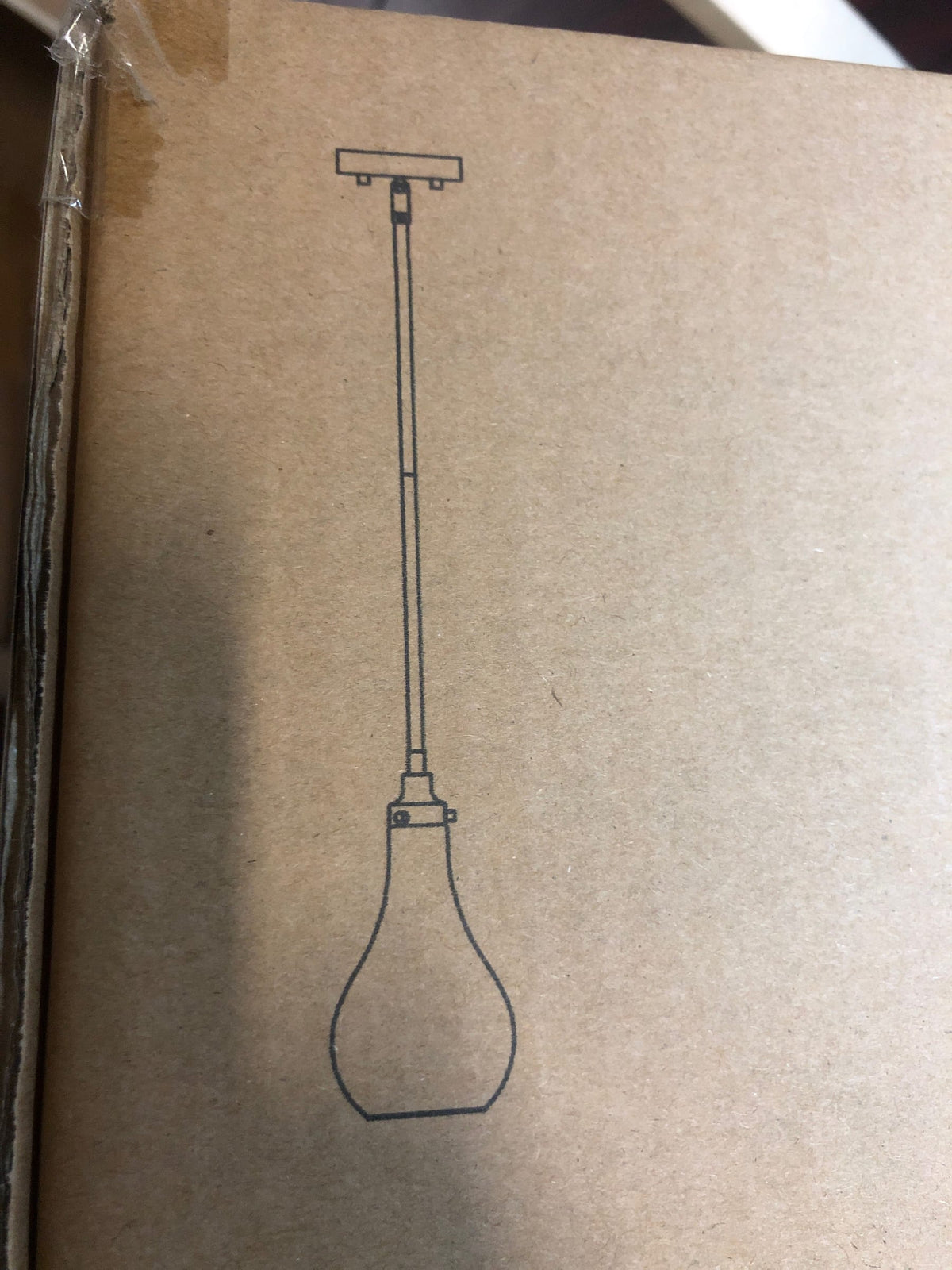 LCN Uolfin Kitchen Island Teardrop Pendant Light 1-Light Brass Gold
