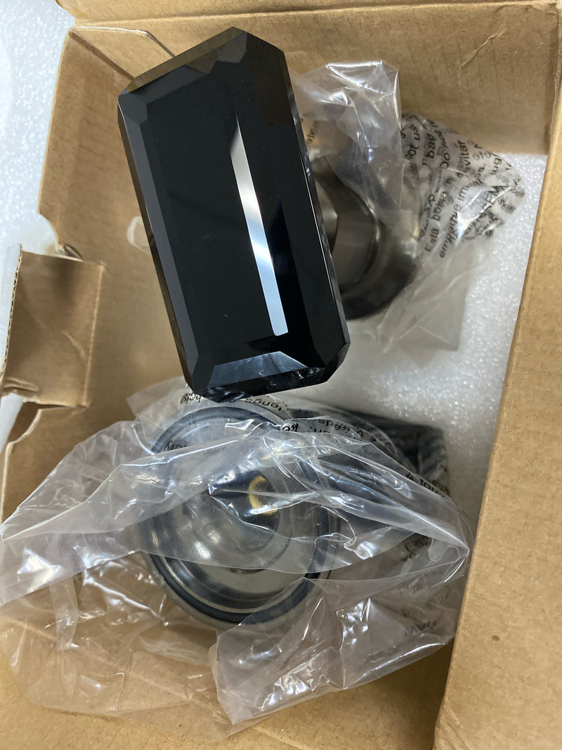 Brizo Invari: Two-Handle Wall Mount Tub Filler Black Crystal Knob Handle Kit - HK70476-SLBC