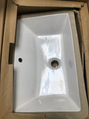 Miseno MNO2113RUBWH Rectangular 21" Undermount Bathroom Sink - Bright White