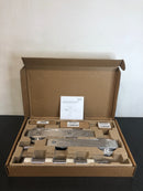 Emtek Classic 120 Inch Face Mount Double Barn Door Hardware Set - Includes Track, Hangers, and Matching Hardware - Brushed Stainless Steel