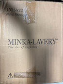 Minka Lavery 1335-923 Populuxe 1 Light 9" Wide Mini Pendant with Clear Volcanic Glass - Oxidized Aged Brass