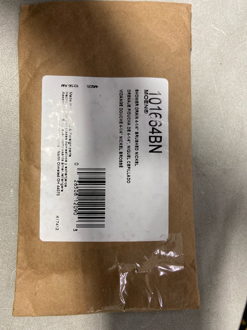 Moen 101664BN 4-1/4" Round Shower Drain Cover with Exposed Screw Installation - Brushed Nickel