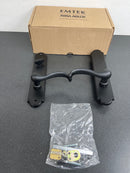 Emtek 1323US19 Sandcast Bronze Door Configuration 3 Thumbturn Multi Point Arched Trim Lever Set with American Cylinder Above Handle - Flat Black