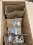 Minka Lavery 1045-701 Westchester County Metal Frame Candle Chandelier, 5-Light 300 Watts, Farmhouse White w/Gilded Gold Leaf, 20" H x 28" W