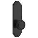 Emtek 8816US19 Delaware Series Privacy Entry Set with 9 Inch Tall Backplate From the American Classic Collection - Flat Black