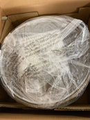 Hampton bay KSF8202AX-01 Richland 2-Light Grey Wood Semi Flush Mount Clear Seedy Glass
