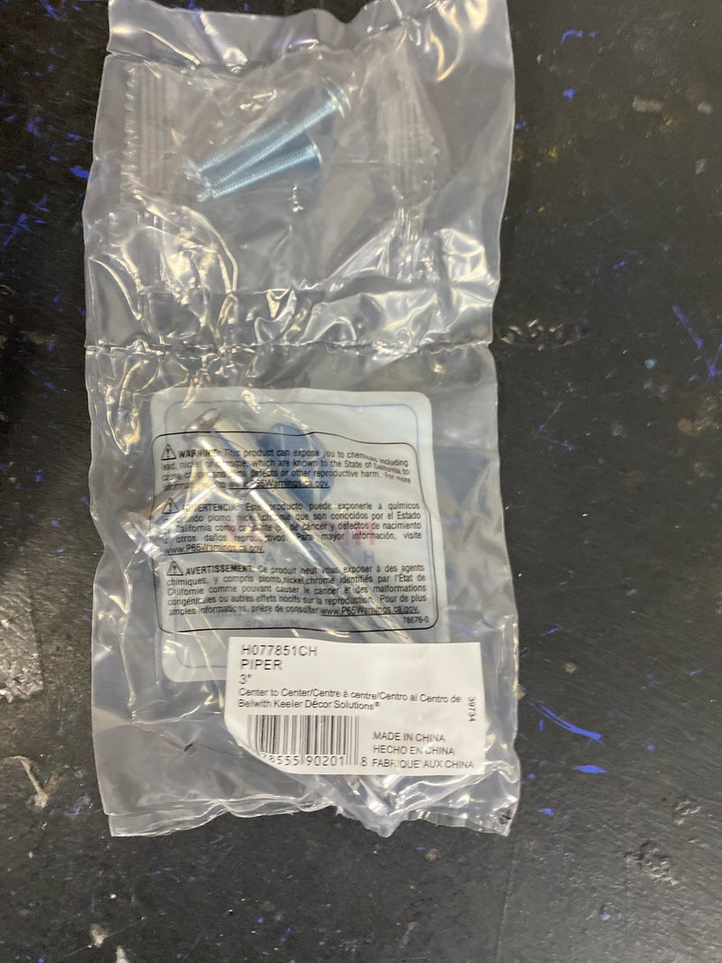 Hickory hardware H077851CH Piper Collection Pull 3 in. (76 mm) Center to Center Chrome Finish Modern Zinc Bar Pull (1 Pack )