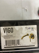 Vigo VG05001MG Olus 1.2 GPM 5" H Single Handle Wall Mounted Widespread Bathroom Faucet - Matte Gold