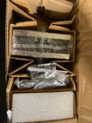 Baldwin PSSQUCFR150 Square Passage Door Lever Set with 5 Inch Rectangle Rose from the Reserve Collection - Satin Nickel