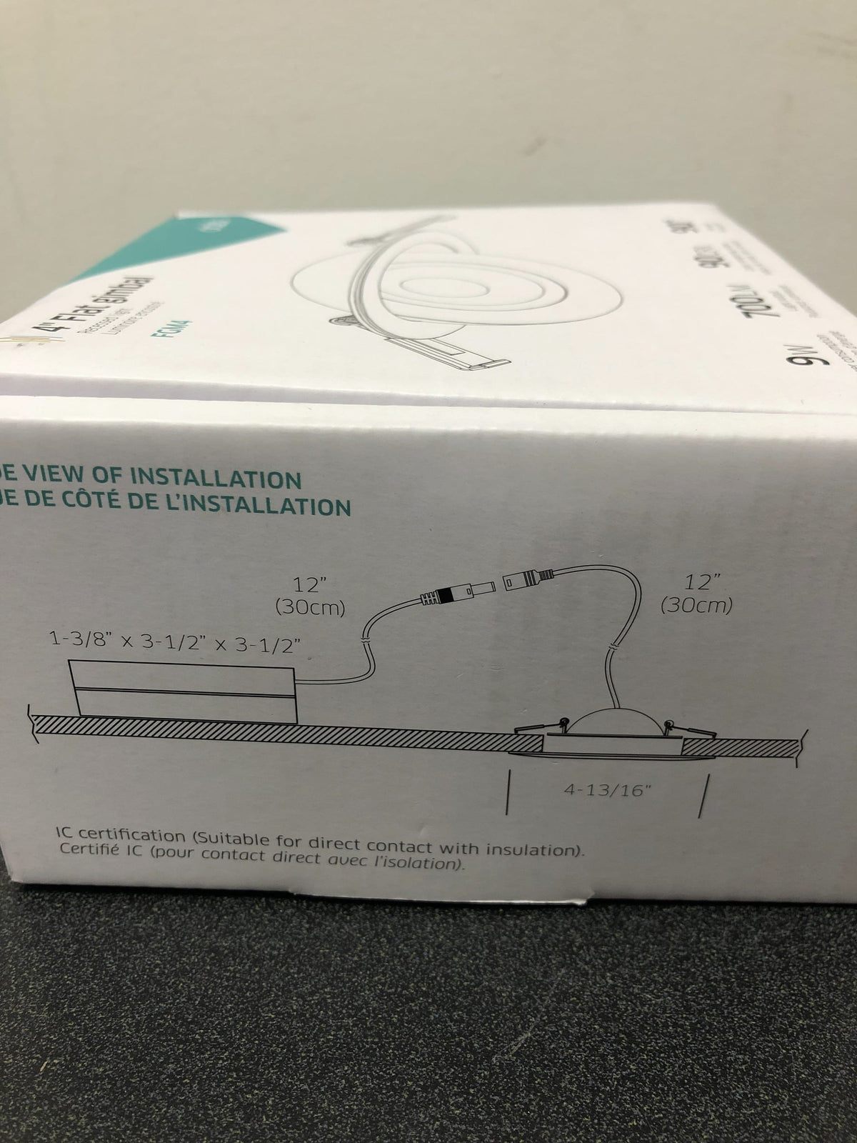DALS Lighting FGM4-3K-SN Flat Gimbal 4" Adjustable LED Canless Recessed Fixture - 3000K - Satin Nickel