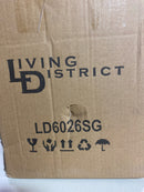 Living District Eclipse 8" Pendant Frosted White Shade in Satin Gold