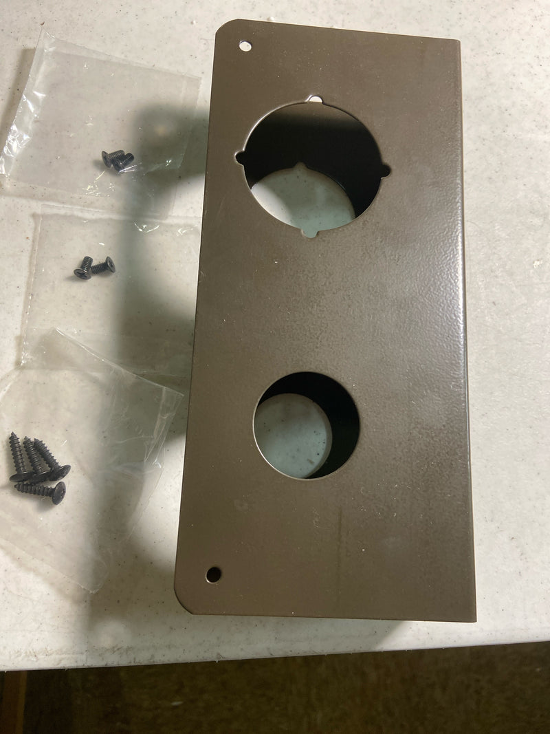 Don-Jo 264-CW 22 Gauge Stainless Steel Wrap-Around Plate, Satin Bronze Finish, 4" Width x 9" Height, for Double Lock Combination Lockset (Pack of 10)