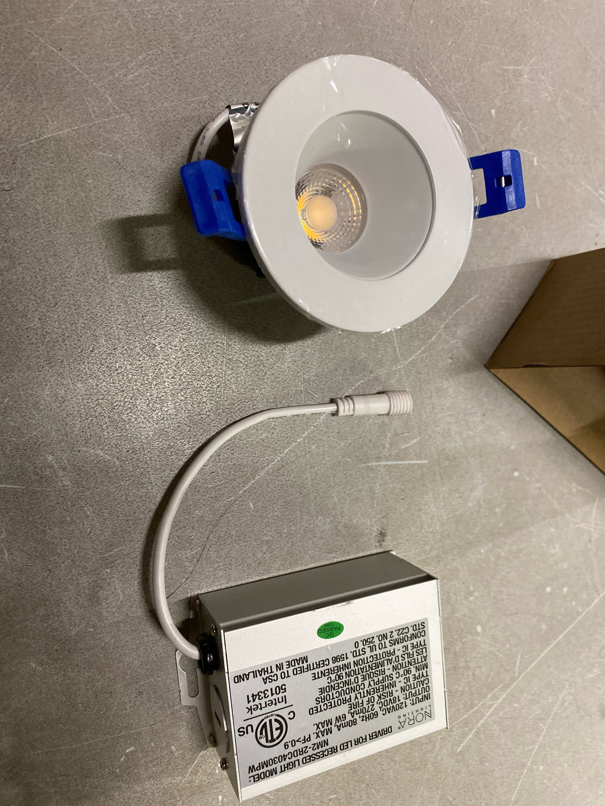 Nora NM2-2RDC4030MPW 2" Mini Recessed Downlight, 400 Lumens - No Housing Required (Matte Powder White, 3000K)