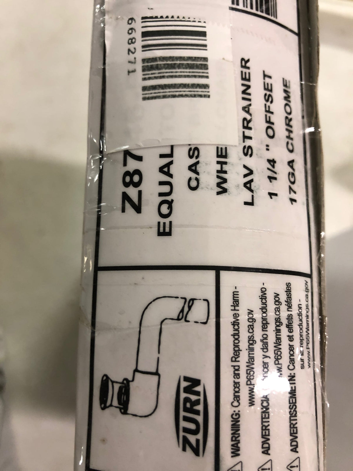 Zurn Z8746-PC Chrome Plated Cast Brass Offset Lavatory Strainer