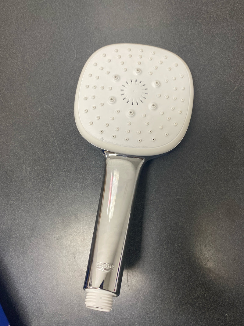 GROHE 26903002 Tempesta Hand Shower, 3-Spray, Square, 1.75 GPM, StarLight Chrome