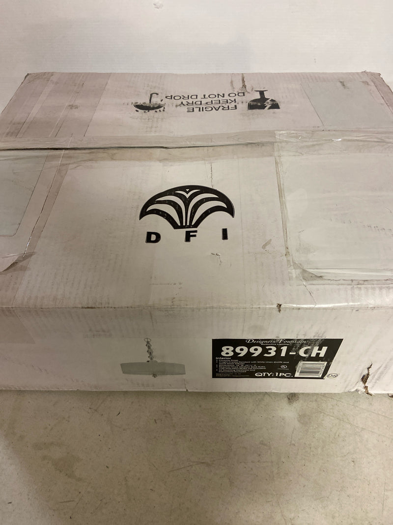 Designers Fountain 89931-CH Evi 3 Light 18" Wide Pendant with Crystal Accents - Chrome