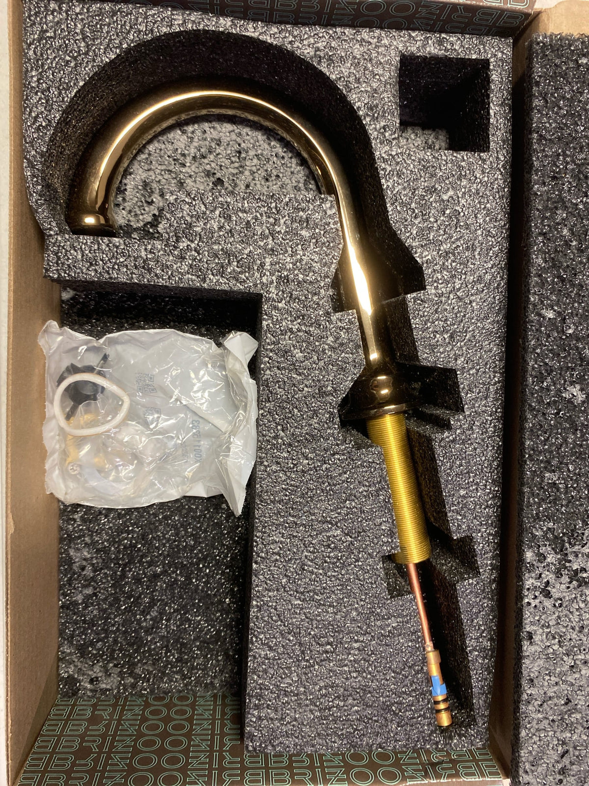Brizo 65365LF-PGLHP Beauclere 1.2 GPM Widespread Bathroom Faucet - Less Drain Assembly and Handles - Polished Gold