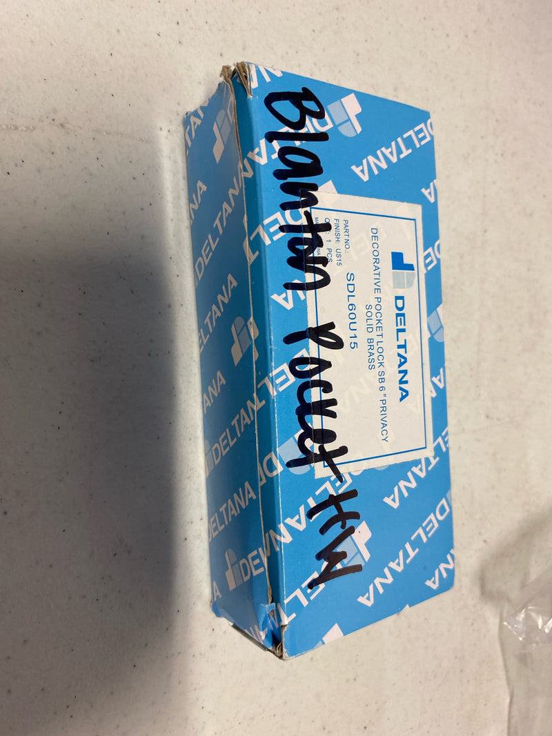 Deltana SDL60U15 Privacy 6-Inch Decorative Pocket Lock