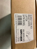 Kwikset SL3000LY-15 Layton Privacy Door Lever Set with Round Rose from the Safe Lock Collection - Satin Nickel