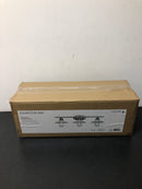 Hampton bay HD-8003 WH-BN Glenhurst 25 in. 3-Light Industrial Farmhouse White and Brushed Nickel Bathroom Vanity Light Fixture with Metal Shades