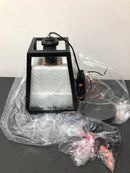 Home 1-Light Matte Black and Glass Mini Pendant