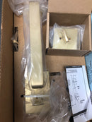 Emtek 4820HLOUS4LH Baden Left Handed Sectional Single Cylinder Keyed Entry Handleset with Helios Interior Lever - Satin Brass