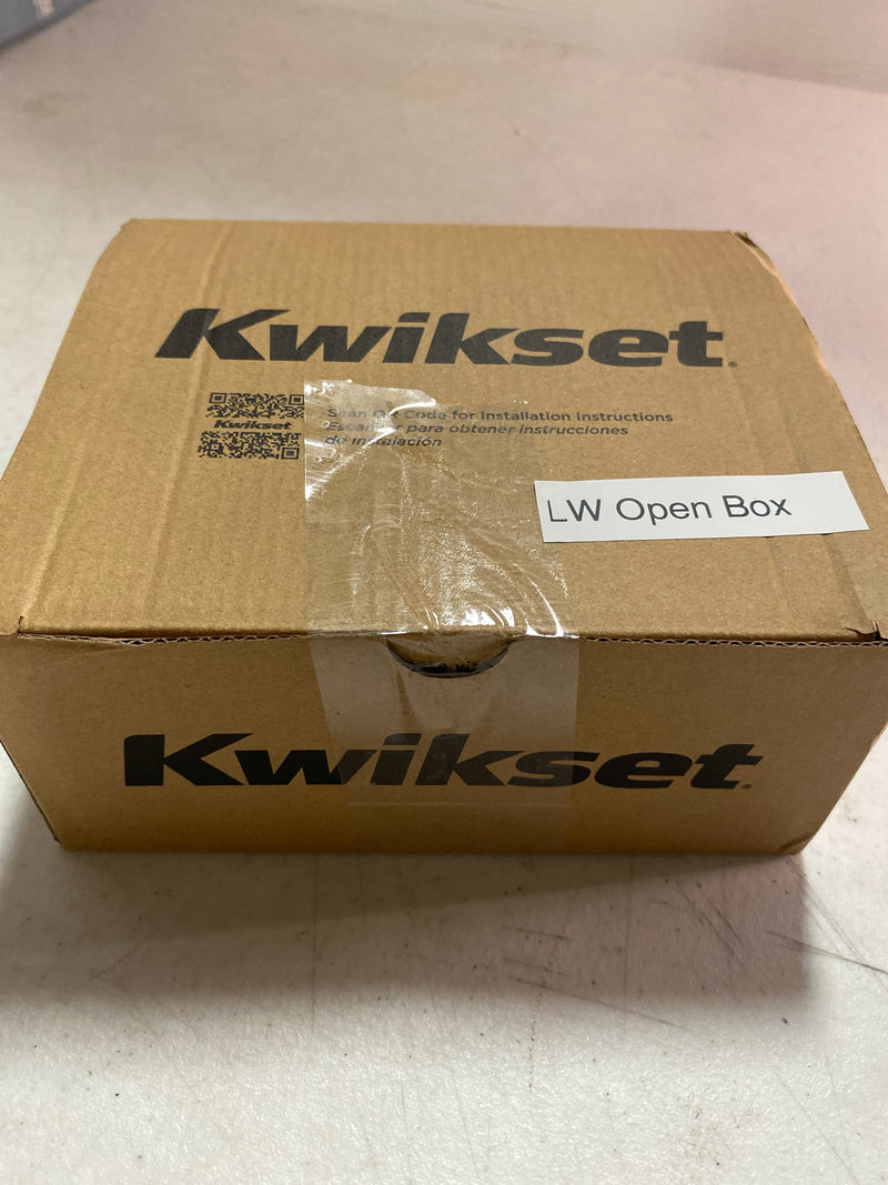 Kwikset 200HYL-514 Henley Passage Door Lever Set with Round Rose - Matte Black
