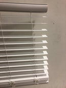 Home decorators collection 10793478552481 White Cordless Faux Wood Blinds for Windows with 2 in. Slats - 24.75 in. W x 64 in. L (Actual Size 24.25 in W x 64 in L)