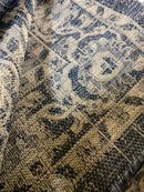 JONATHAN Y Lighting SMB103A-9 Santa Monica 9' x 12' Polypropylene Botanical, Traditional, and Vintage Indoor/Outdoor Area Rug - Navy / Gray