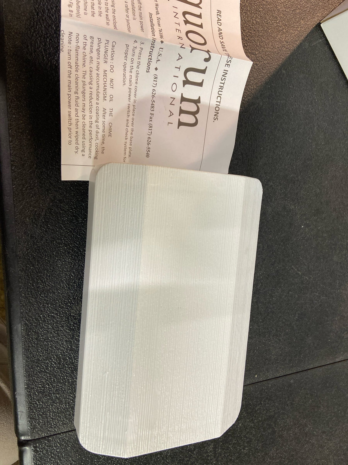 Quorum International 7-101-06 Single Plastic Chime Surface Mount Cover - White