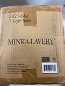 Minka Lavery 2421-84-L Beacon Avenue 6" Tall LED Bathroom Sconce with Seedy Glass Diffuser - Brushed Nickel