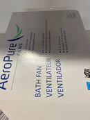 Aero Pure ABF80 L5 SN Designer Series 80 CFM 0.3 Sone Ceiling Mounted Energy Star Certified Bath Fan with LED Lighting and Square on Square Design - Satin Nickel