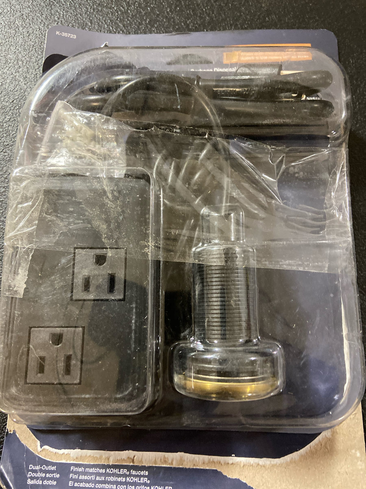 Kohler 35723-2MB Garbage Disposal Air Switch Kit in Vibrant Brushed Moderne Brass