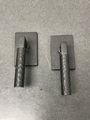 Emtek 505HAUS19 Hammered Reversible Non-Turning Two-Sided Dummy Door Lever Set from the SELECT Brass Collection - Flat Black