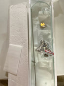 Signature Hardware 295848 Ballard 24" Tempered Glass Bathroom Shelf - Brushed Nickel