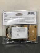 First Watch 1120 Single Cylinder Interlocking Deadbolt with Tamper-Resistant Shutter Guard - Polished Brass