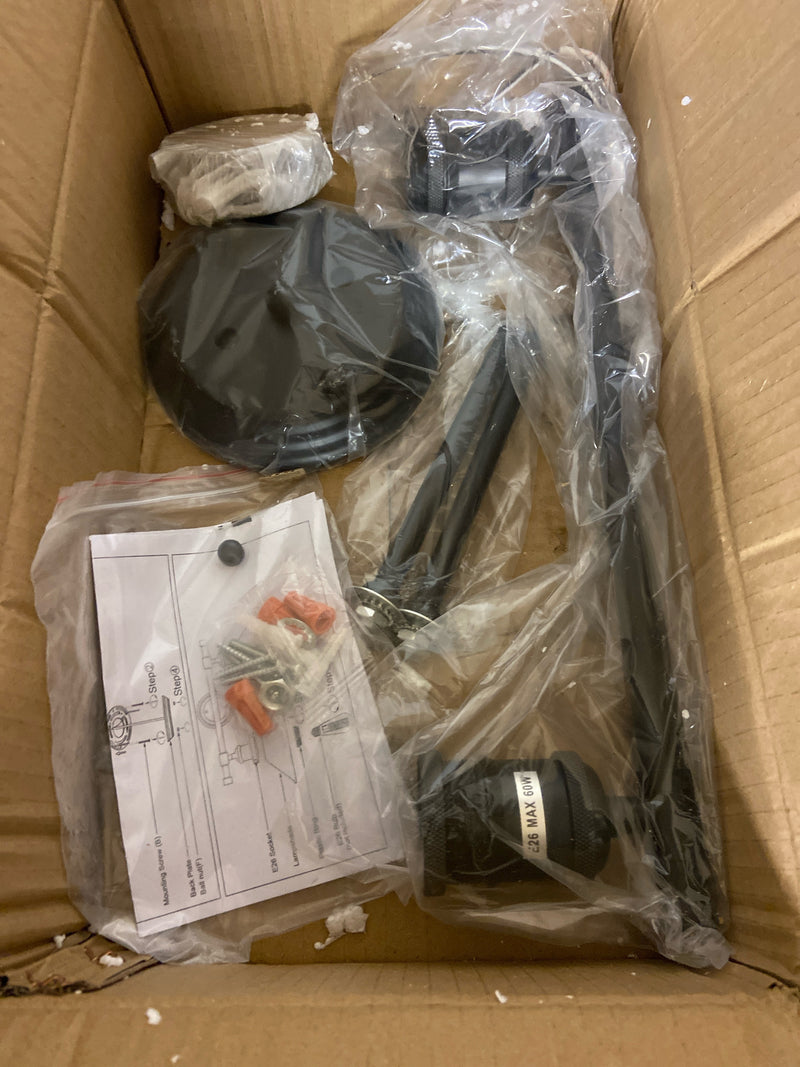 Goyeel VL2102BK 20.5 in. 2-Light Matte Black Modern Vanity Light with Metal Shades for Bathroom