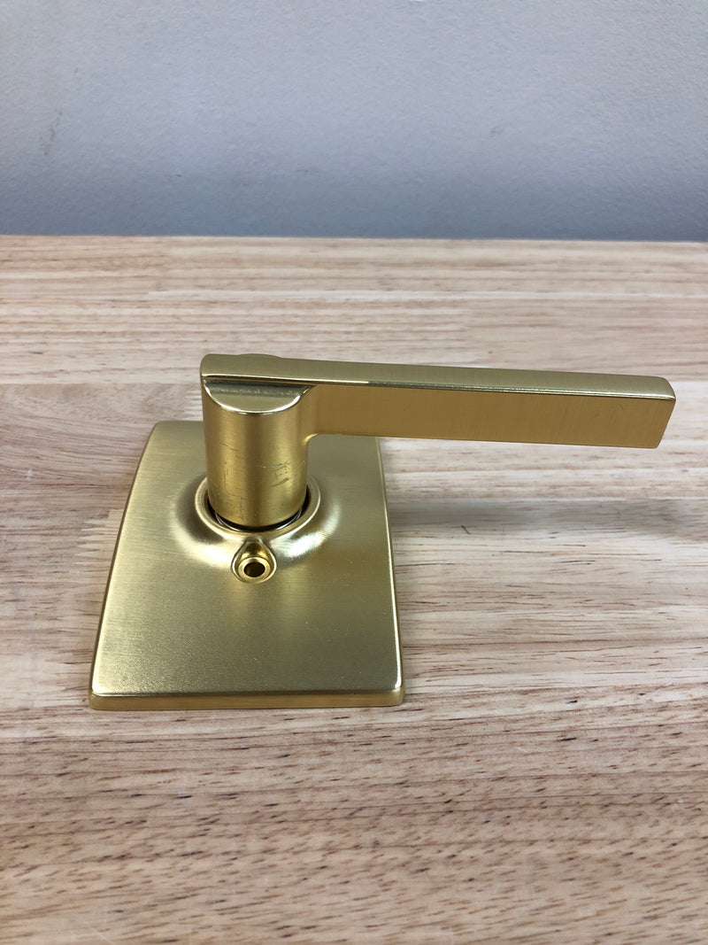 Schlage F170LAT608CEN Latitude Non-Turning One-Sided Dummy Door Lever with Decorative Century Trim - Satin Brass