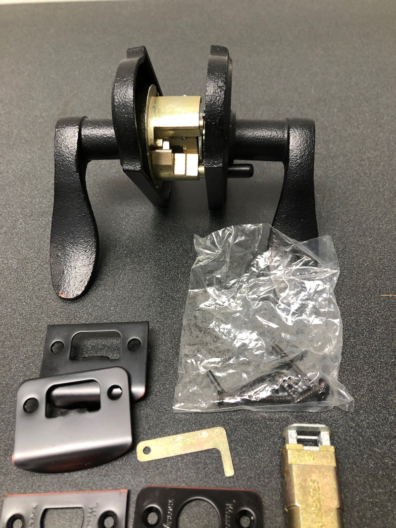 Weslock L7110H1H1SL20 Carlow Left Handed Privacy Door Lever Set with Premiere Rose from the Molten Bronze Collection - Oil Rubbed Bronze