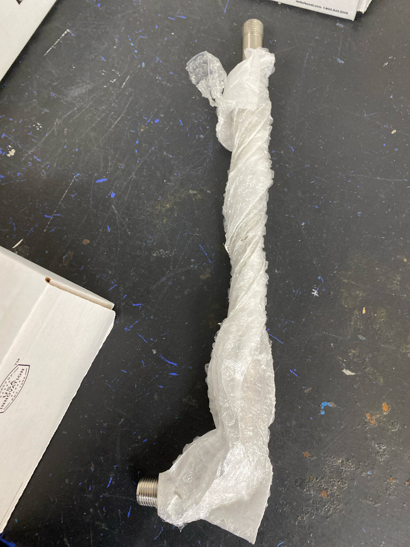 Delta 342701-SP Modern Square Non Shared Function Shower System Package with 1.75GPM Single Function Shower Head and Hand Shower - Includes Rough-In - SpotShield Brushed Nickel