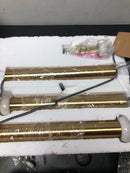 JONATHAN Y Lighting JYL1088A Gregory Single Light 61" Tall LED Buffet Floor Lamp - Brass Gold / White
