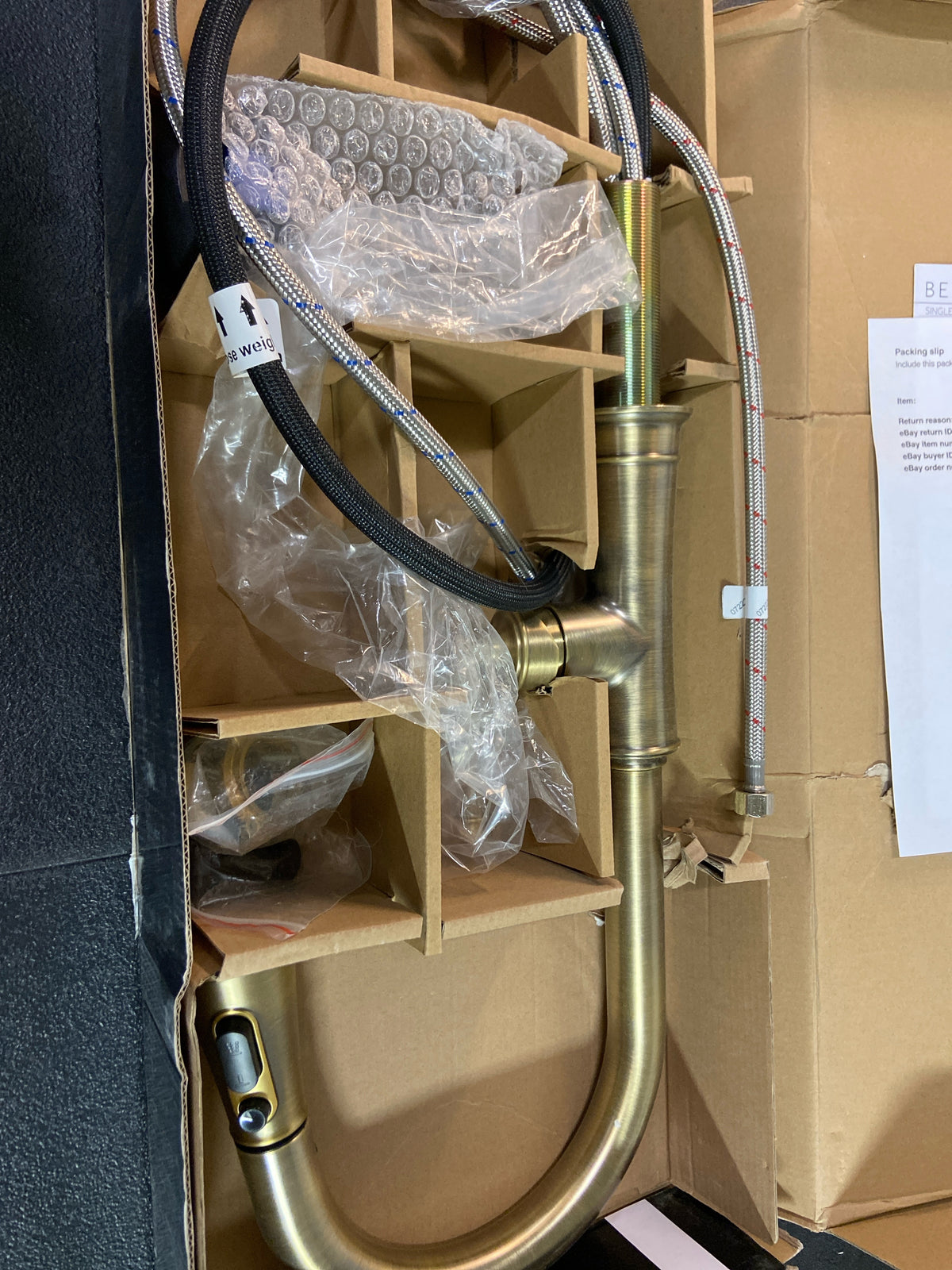Signature Hardware SHXCBE107AGBR Beasley 1.75 GPM Single Hole Pull-Down Kitchen Faucet - Aged Brass