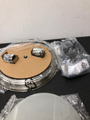 Designers Fountain 1257S-SP-AL 11.25" Width 2 Light Flush Mount Ceiling Fixture - Satin Platinum / White Alabaster