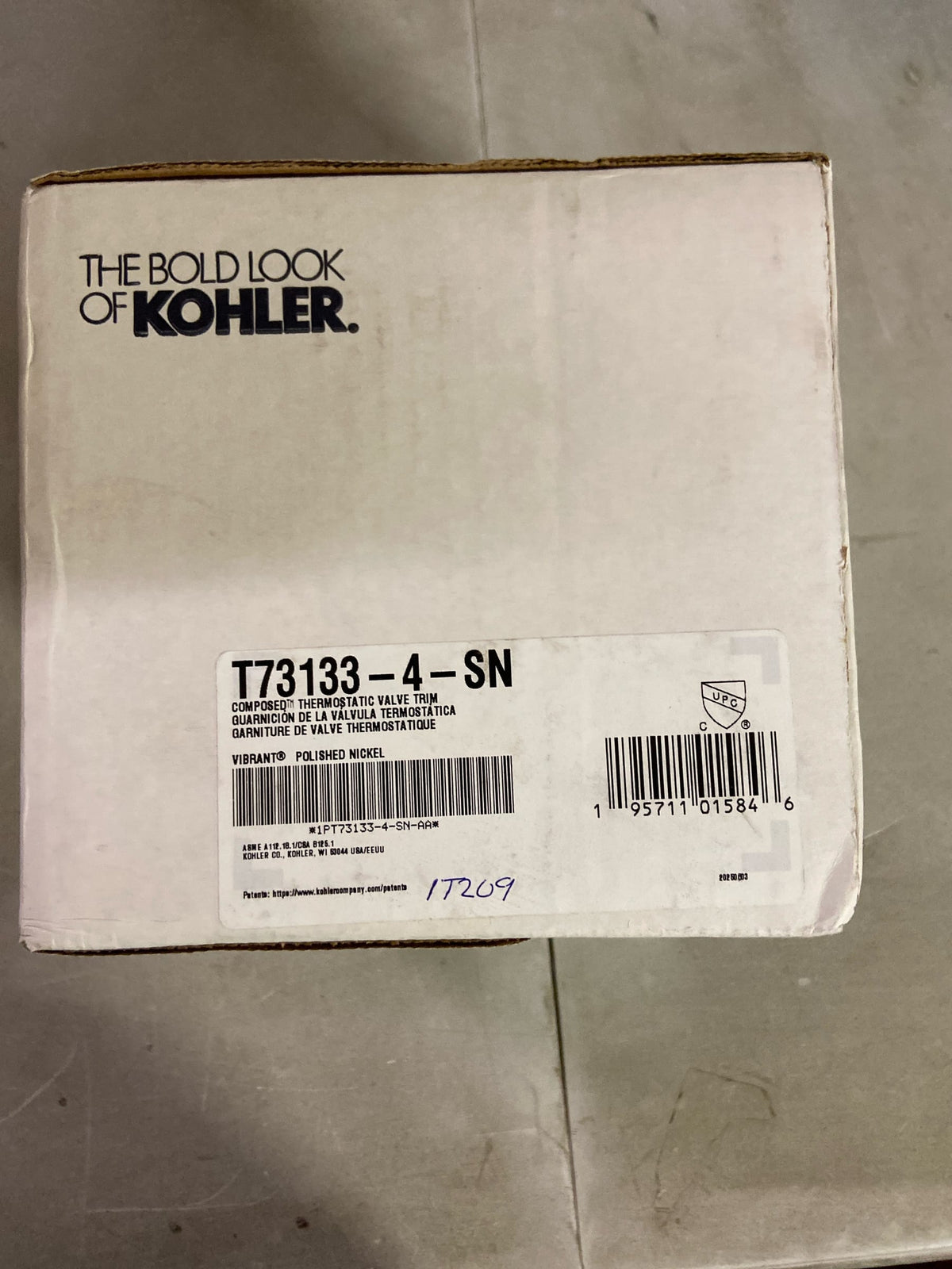 KOHLER T73133-4-SN COMPOSED THERMOSTATIC VALVE TRIM, Vibrant Polished Nickel