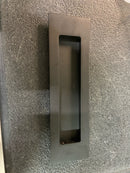 Emtek 220307US19 Modern Rectangular 7 Inch Tall Rectangular Flush Door Pull - Flat Black