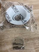 Nora Lighting NL-410 4" Baffle Recessed Trim with Ring - White / White