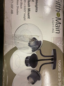 Fifth and main lighting HD-1871-3SF-MB Vista Heights 3-Light Matte Black 16.375in. Semi Flush Mount with Clear Glass Globe