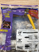 Brasscraft CSSL114TE-36 X 1/2 in. MIP x 1/2 in. MIP x 36 in. Gas Connector (3/8 in. O.D.) w/Safety+Plus2 Thermal Excess Flow Valve (33,400 BTU)