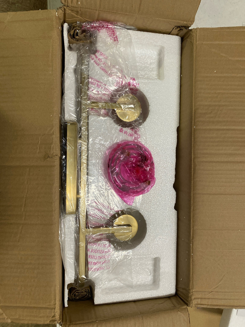 Generation lighting 4455702-848 Codyn 19.75 in. 2-Light Satin Brass Vanity Light with Clear Glass Shades